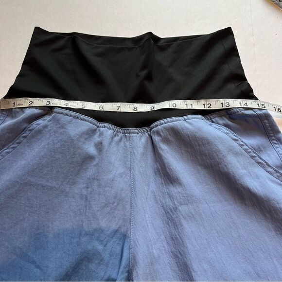 Spread Good Cheer Maternity Pants Size Medium Sky Blue Pull on Flare leg - Picture 9 of 10